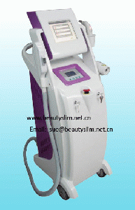 Nd: Yag Laser (with ruby) + E light ( IPL + RF) + RF 5 in 1 multi function beauty equipment